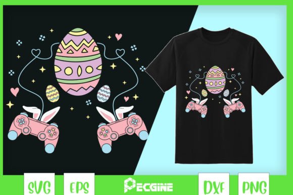 Easter Gaming Controller Bunny Ears Graphics for Crafts