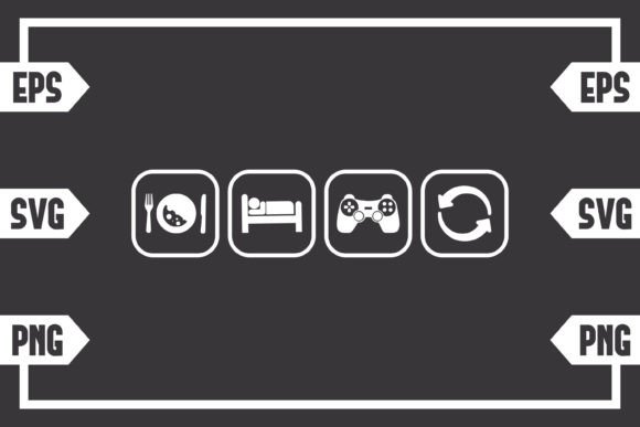 Eat Sleep Gaming Controller Repeat 1