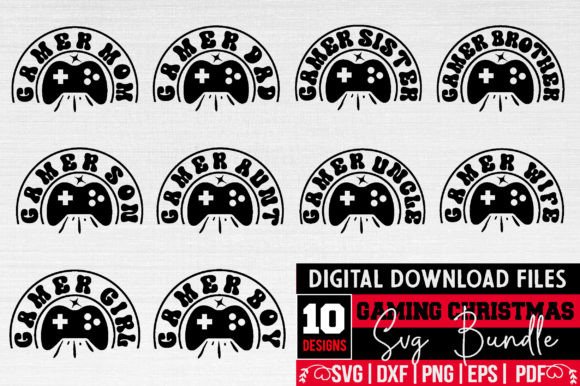 Gaming Christmas Svg Bundle for Graphics and Crafts