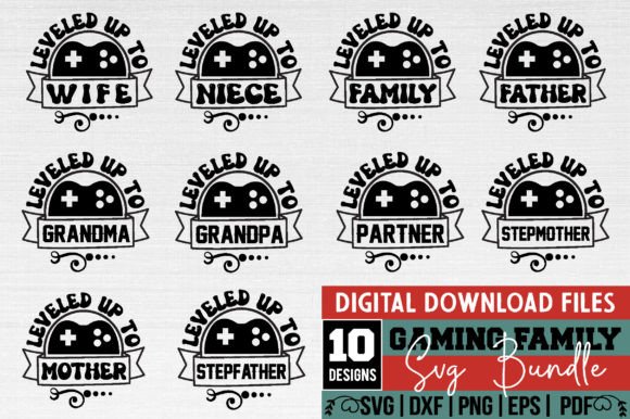 Gaming Family Svg Design Bundle for Graphics and Crafts