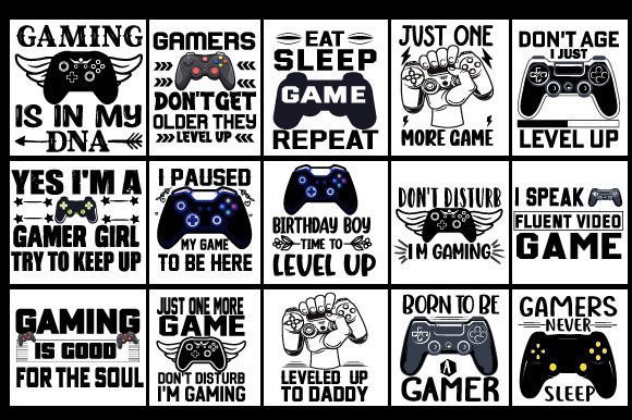 Gaming Gamer Design SVG Bundle: Graphics for Crafts