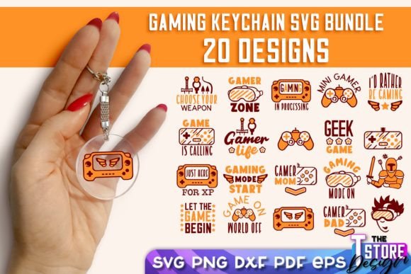 Gaming Keychain SVG Design Gamer Quotes for Graphics and Crafts