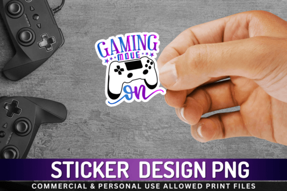 Gaming Move on Sticker Png Desgin Review