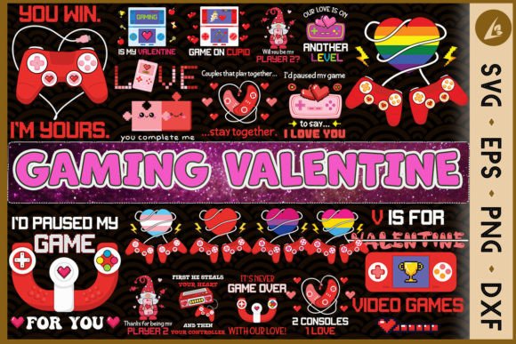 Gaming Valentine Bundle Retro SVG Review