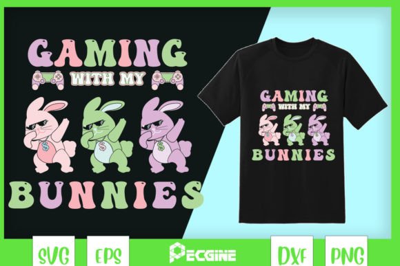 Gaming with My Bunnies Easter Graphics for Crafts