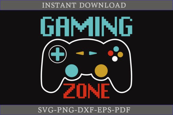 Gaming Zone Gamer Shirt SVG File for Crafts and Graphics