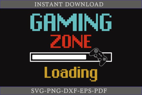Gaming Zone Loading Shirt SVG File for Graphics and Crafts