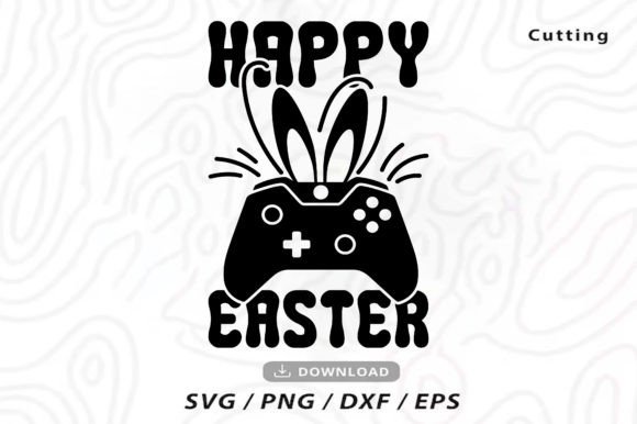 Happy Easter Bunny Gaming Svg Design for Crafts and Graphics