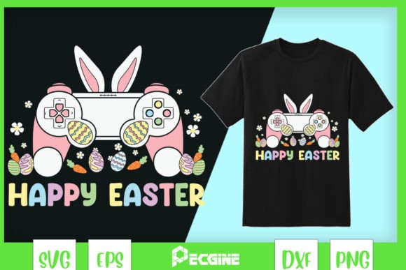 Happy Easter Gaming Game Controller Graphics for Crafts