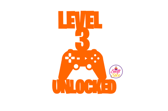 Level 3 Unlocked Gaming Cake Topper SVG: A Crafts and Graphics Review