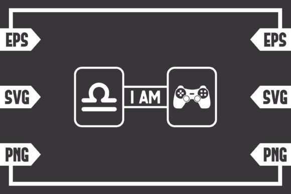 Libra Sign and Gaming Controller Graphics for Crafts