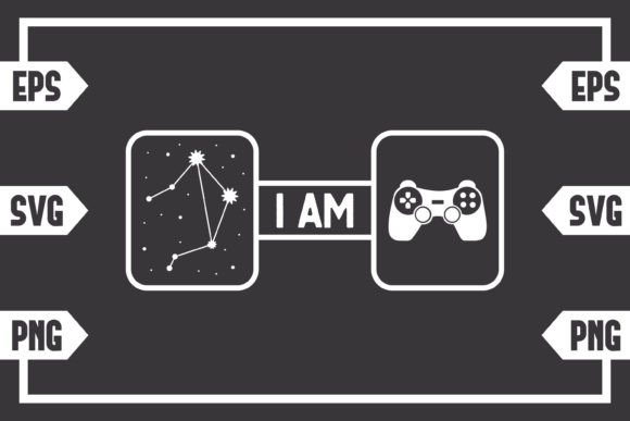 Libra Star Sign and Gaming Controller Graphics for Crafts