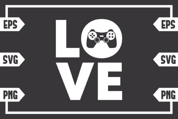 Love and Gaming Controller Graphics for Crafts & Branding