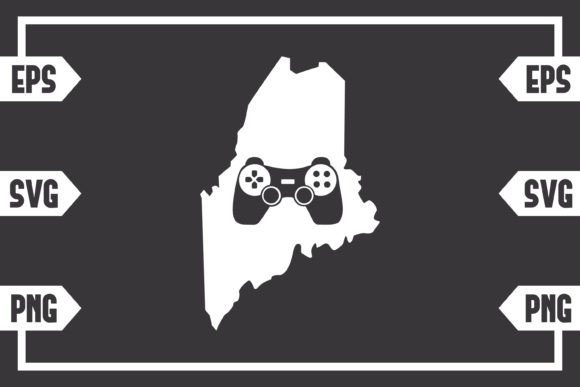 Maine - Gaming Controller Graphics for Crafts and Content