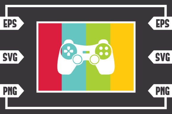 Rectangle Retro - Gaming Controller Graphics for Crafts