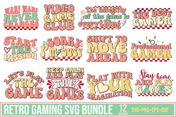 Retro Gaming Svg Bundle for Graphics and Crafts