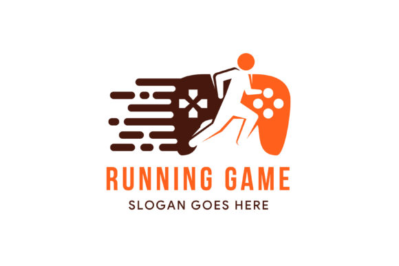 Running Game Logo: A Vibrant Graphic Design Asset for Branding