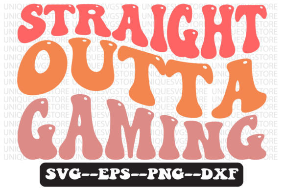 Straight Outta Gaming Retro Svg Design for Graphics and Crafts