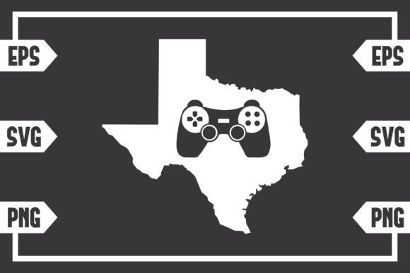 Texas Gaming Controller Graphics for Crafts