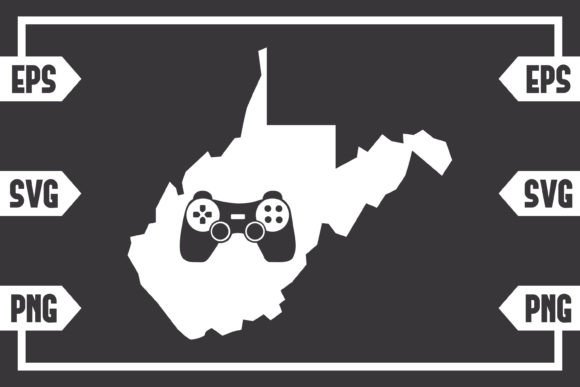West Virginia - Gaming Controller Graphics for Crafts & Publishing