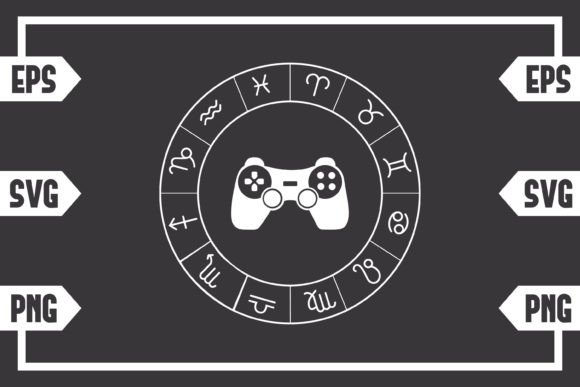 Zodiac Sign Gaming Controller Graphics for Crafts